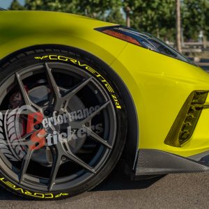 CORVETTE yellow , a Set for 4 tires (659)