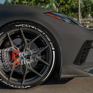 Corvette ZR1 + Stripes + Logo Full White, Set for 4 Tires (1129)