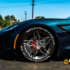 Corvette ZR1 + Logo Full White, Set for 4 Tires (1127)