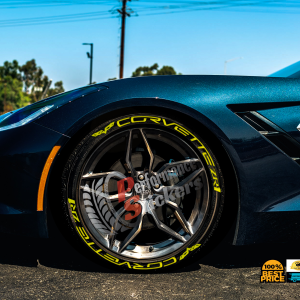 Corvette ZR1 + Logo Full Yellow, Set for 4 Tires (1140)