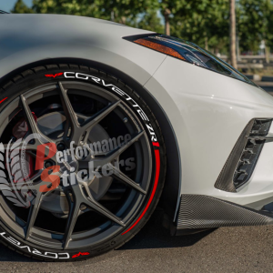 Corvette ZR1 + Stripes + Logo Red, Set for 4 Tires (1128)