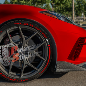 Corvette ZR1 + Stripes + Logo Red, Set for 4 Tires (1131)