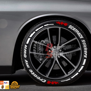 Create your own Customized Lettering for Scatpack top and bottom for 4 Tires (1513)