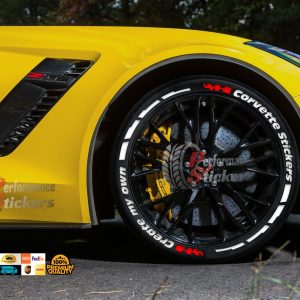 Create your own Customized Lettering for Corvette top and bottom for 4 Tires (1510)