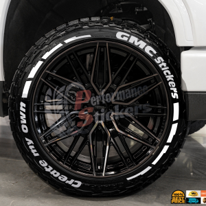 Create your own Customized Lettering for GMC top and bottom for 4 Tires (1512)