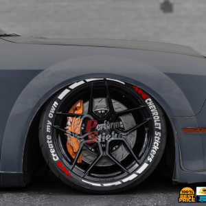 Create your own Customized Lettering for Chevrolet top and bottom for 4 Tires (1511)