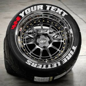 Create your own Customized Lettering with FLAGS for top and bottom for 4 Tires (-02)