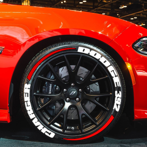 Dodge Charger 392 + Stripes Red, Set for 4 Tires (1172)