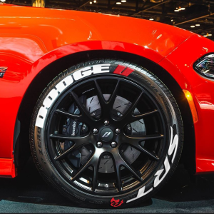 Dodge SRT + Logo Red, Set for 4 Tires (1179)