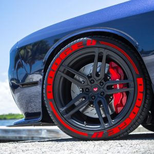 DODGE STRİPES RED , a Set for 4 tires (324)
