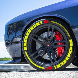 DODGE & STRİPES YELLOW , a Set for 4 tires (326)
