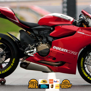 Ducati Corse + Flag Full Yellow, Set For 2 Tires Both Sides Left And Right (1708)