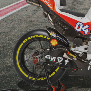 Ducati + Stripes Full White, Set For 2 Tires Both Sides Left And Right (1703)