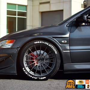 Evolution Lancer + Flag Full White, Set for 4 Tires (1346)
