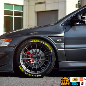 Evolution Lancer + Flag Yellow, Set for 4 Tires (1350)