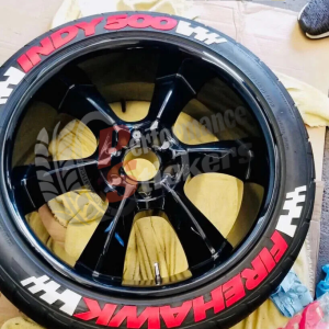FIREHAWK INDY 500 + FLAG with red details, a Set for 4 tires (810)