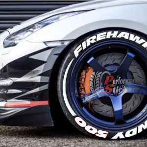 Firehawk İndy 500 + Stripes Full White, Set for 4 Tires (1236)