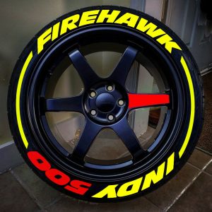FIREHAWK INDY 500 + STRIPES , a Set for 4 tires (173)