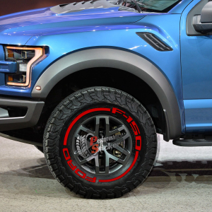 Ford F-150 + Stripes Full Red, Set for 4 Tires (1254)