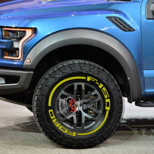 Ford F-150 + Stripes Full Yellow, Set for 4 Tires (1255)