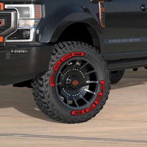 Ford F-250 Red, Set for 4 Tires (1257)