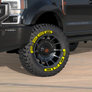 Ford F-250 Yellow, Set for 4 Tires (1259)