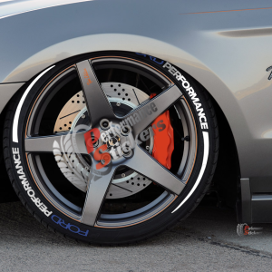 Ford Performance White Blue + Stripes, Set for 4 Tires (1279)
