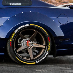 Ford Performance White Yellow + Stripes Yellow + Red Flag, Set for 4 Tires (1275)