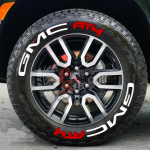 GMC AT4 Red & White, Set for 4 Tires (1689)