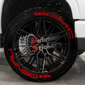 GMC Denali + Flag Full Red, Set for 4 Tires (1695)