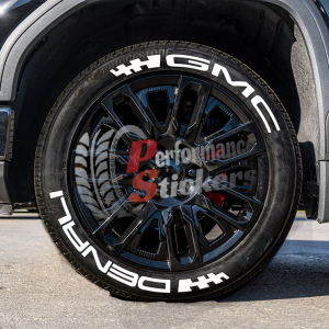 GMC Denali + Flag Full White, Set for 4 Tires (1690)