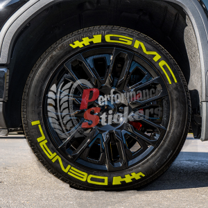GMC Denali + Flag Full Yellow, Set for 4 Tires (1697)