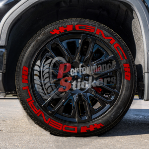 GMC Denali HD + Flag Full Red, Set for 4 Tires (1696)