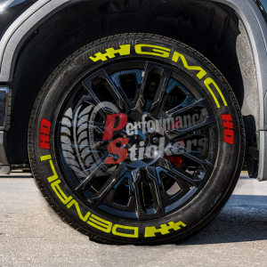 GMC Denali HD + Flag Yellow, Set for 4 Tires (1698)