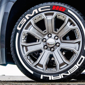 GMC Denali HD Red + Stripes White, Set for 4 Tires (1327)