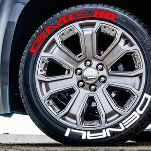 GMC Denali HD White Red, Set for 4 Tires (1325)