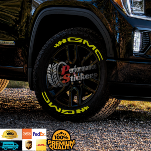 GMC + Flag Yellow, Set for 4 Tires (1313)
