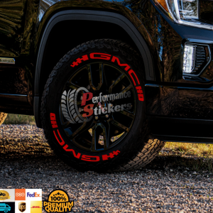GMC HD + Flag Full Red, Set for 4 Tires (1318)