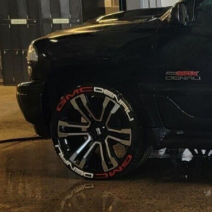 GMC Red + Denali White, Set for 4 Tires (1323)