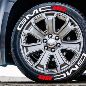 GMC White + HD Red, Set for 4 Tires (1315)