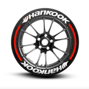 Hankook + Logo + Stripes Red, Set for 4 Tires (1335)