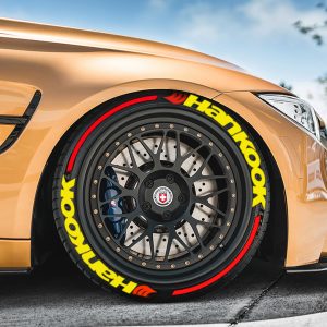 HANKOOK YELLOW + STRIPES RED , a Set 4 for tires (185)