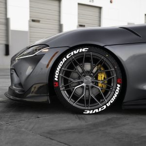 HONDA CİVİC & LOGO RED , a Set for 4 tires (403)
