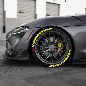 HONDA CİVİC YELLOW & LOGO RED , a Set for 4 tires (404)