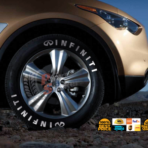 Infiniti + Logo White, Set for 4 Tires (1352)