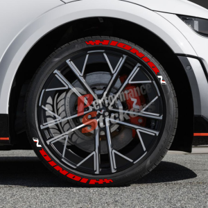 Ioniq Red + Logo, Set for 4 Tires (1665)