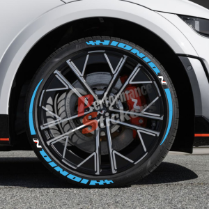 Ioniq + Stripes Light Blue + Logo, Set for 4 Tires (1668)