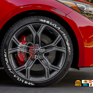 Kia Stinger + Flag Full White, Set for 4 Tires (1340)