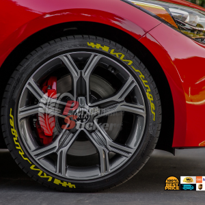 Kia Stinger + Flag Full Yellow, Set for 4 Tires (1342)