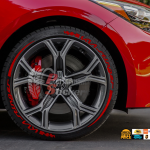 Kia Stinger + Flag + Stripes Full Red, Set for 4 Tires (1344)